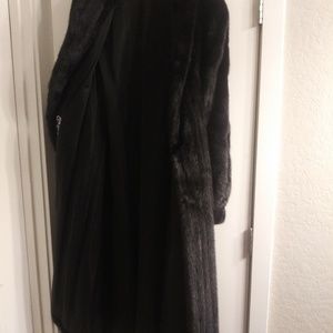 Full length black diamond mink coat
